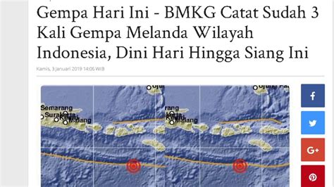 bmkg gempa hari ini indonesia